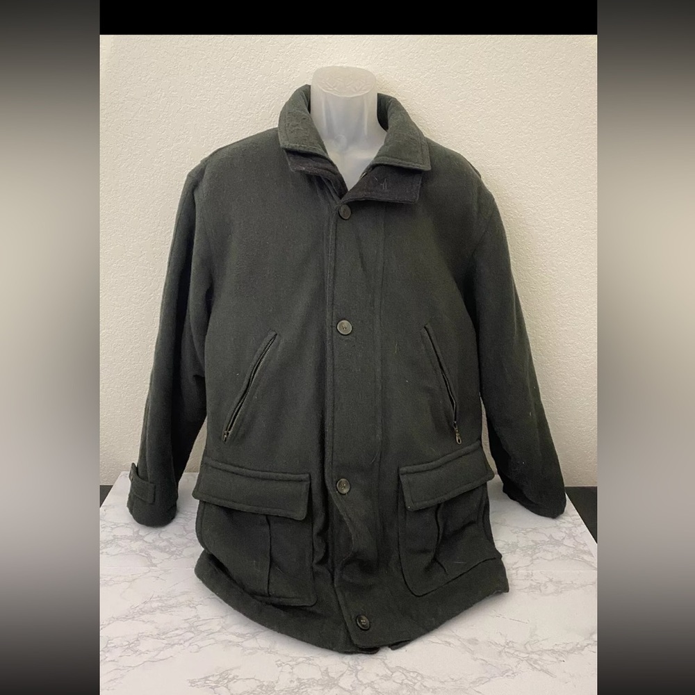Vintage Men’s 50 Frankonia JAGD GERMAN Austria Green Wool Zip Button The… - Picture 1 of 10
